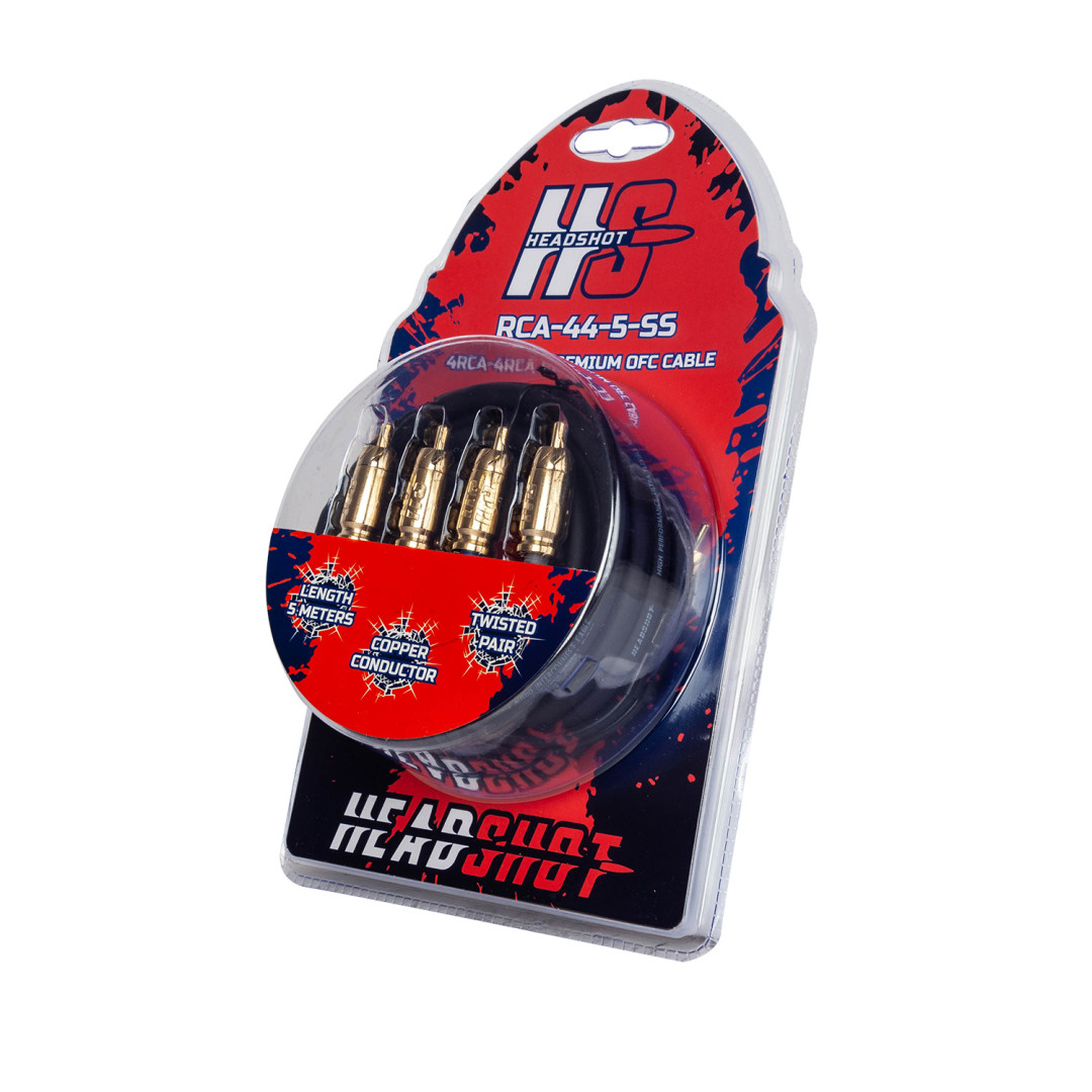 Межблочный 4RCA-4RCA кабель Headshot RCA-44-5-SS  (5 метров)