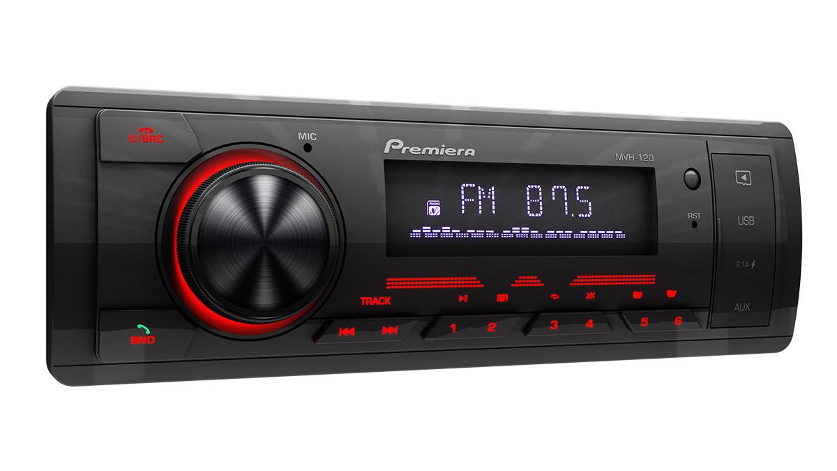 Premiera MVH 120 FM\USB\BT ресивер красная подсветка