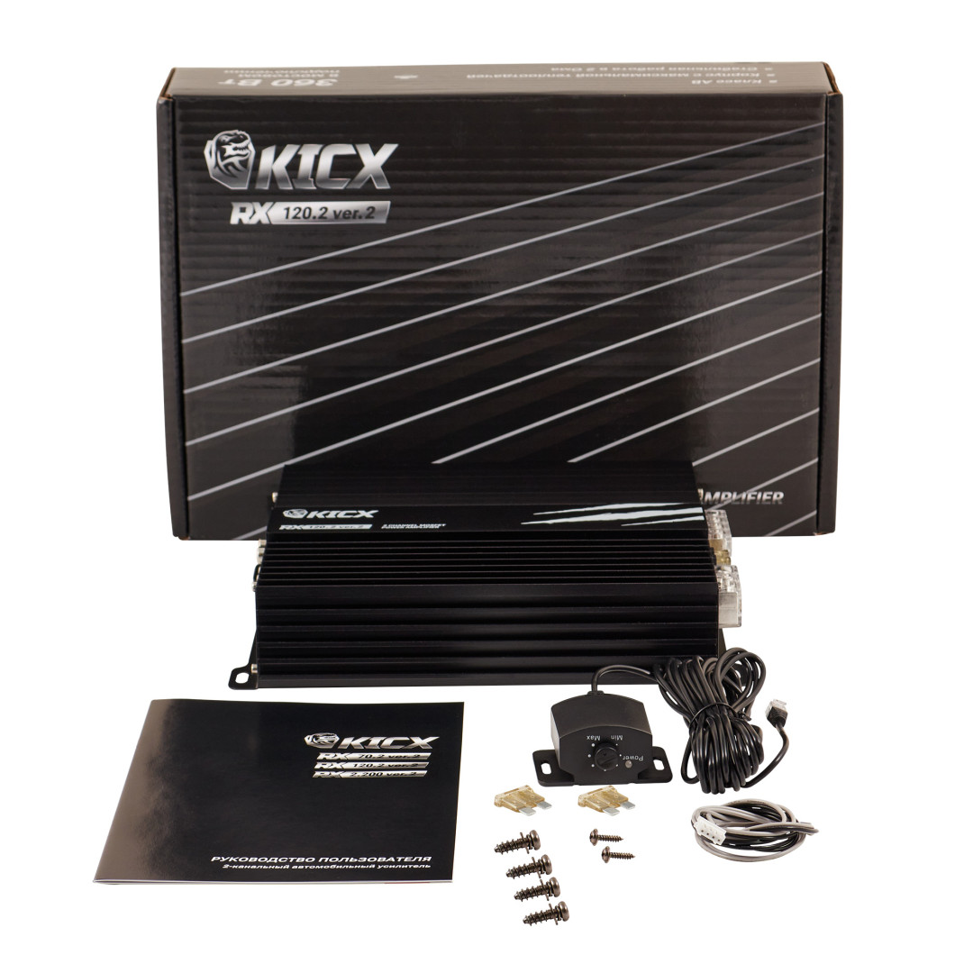 Автомобильный 2х канальный усилитель RX 120.2 ver.2, KICX TM