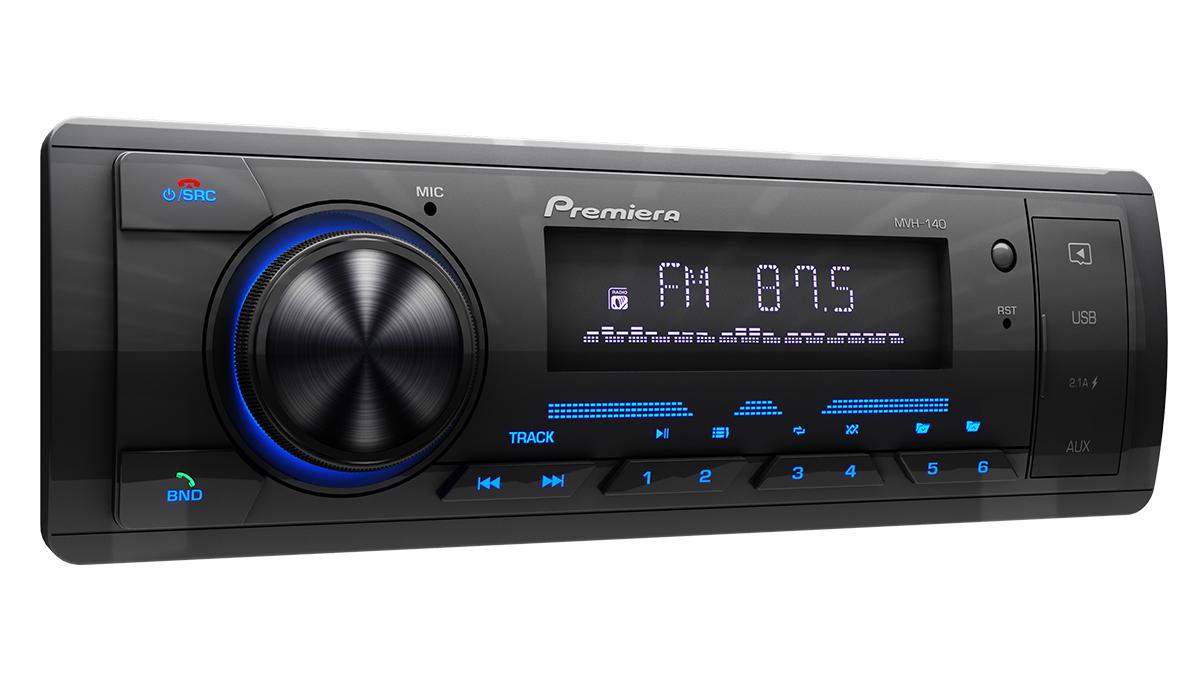 Premiera MVH 140 FM\USB\BT ресивер с синей подсветкой