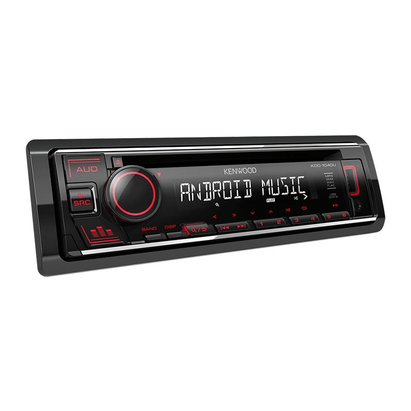 Автопроигрыватель KENWOOD KDC-1040U 1DIN, 200Вт (4х50Вт), AUX, СD, USB, пульт ДУ
