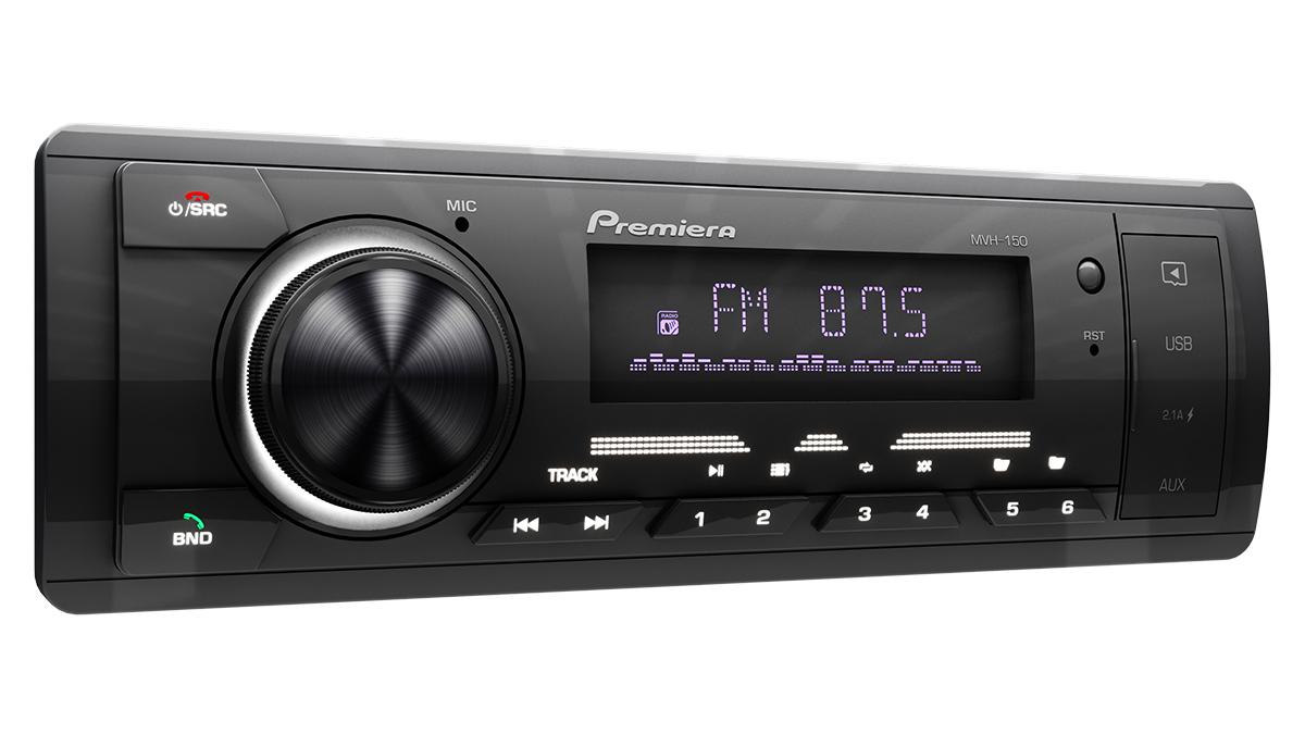 Premiera MVH 150 FM\USB\BT ресивер с белой подсветкой