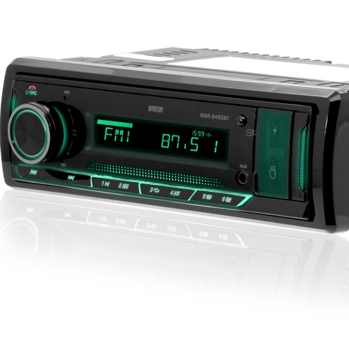MYSTERY MAR-848DBT Автомагнитола 4х55 Вт, Bluetooth, ПРОЦЕССОР DSP, 8 цветов