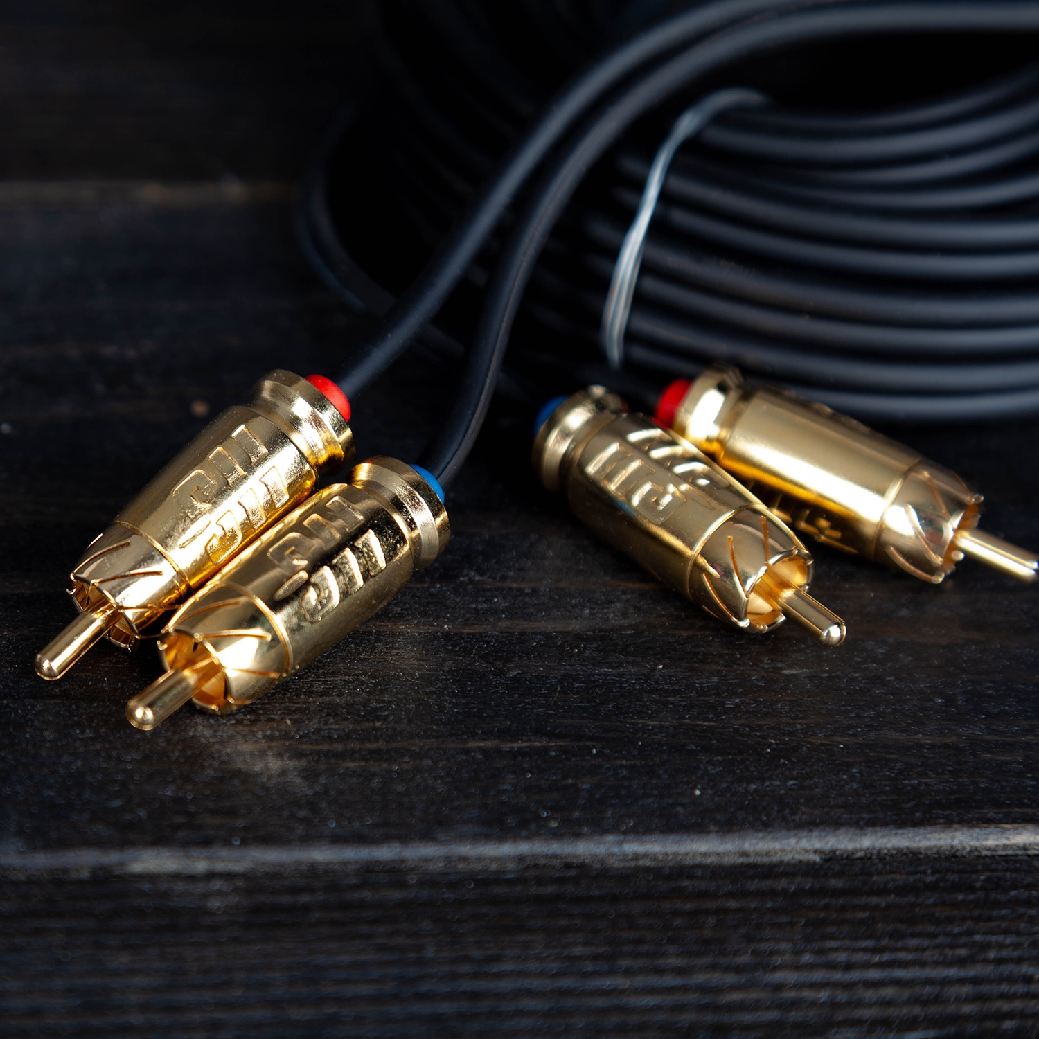 Межблочный 2RCA-2RCA RCA-22-5-SS  кабель с тройной изоляцией, медный проводник, прямые коннекторы