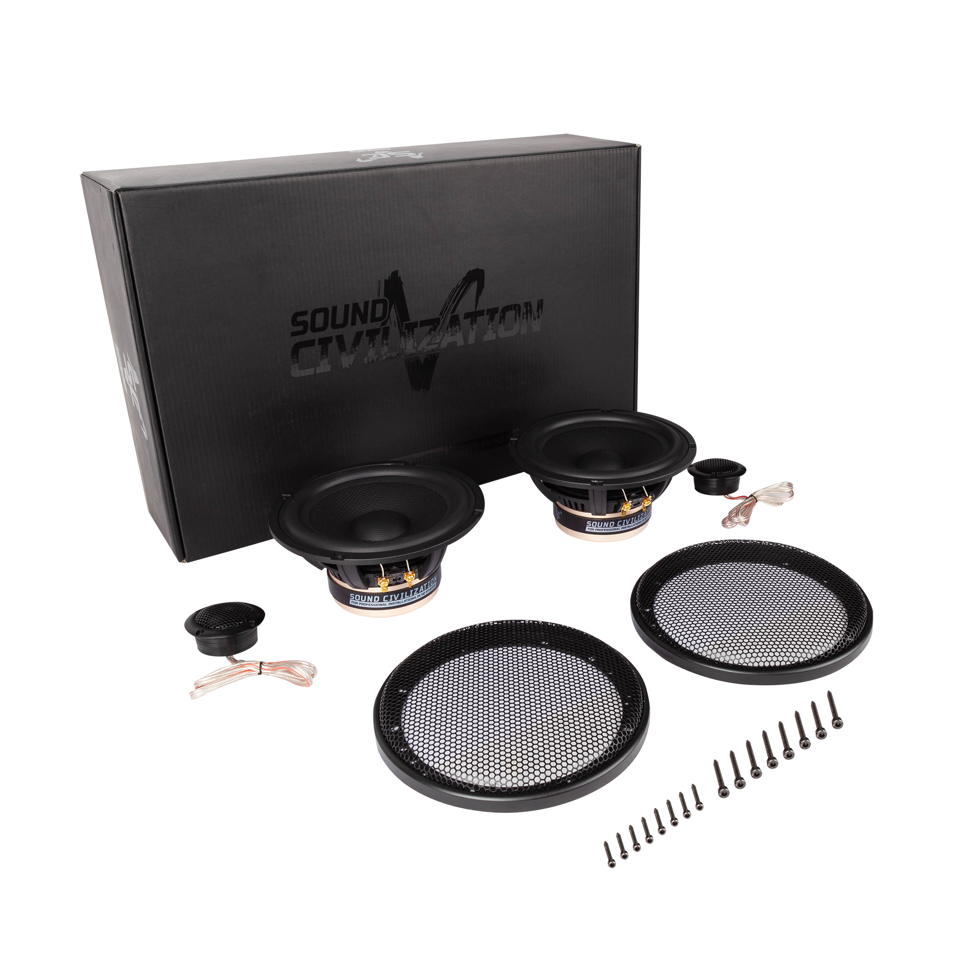 Комплект 2х полосной компонентной акустики Sound Civilization QD 6.2, ТМ "Kicx"