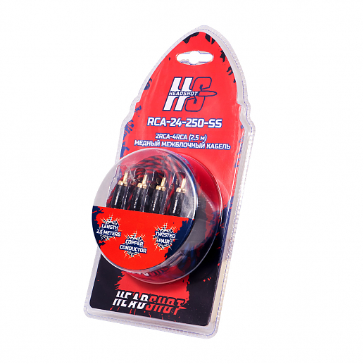 Межблочный кабель Headshot RCA-24-250-SS (длина: 250 см)