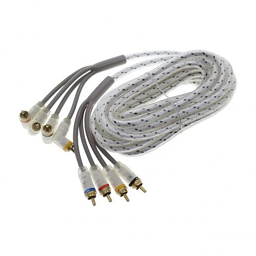 Межблочный кабель для подключения акустики "Kicx" FRCA44-5-SA (5м)