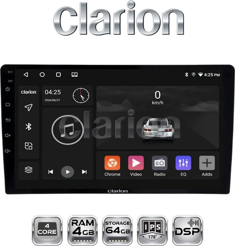 Автомобильная мультимедийная навигационная система CLARION GL-300 (4+64)9"