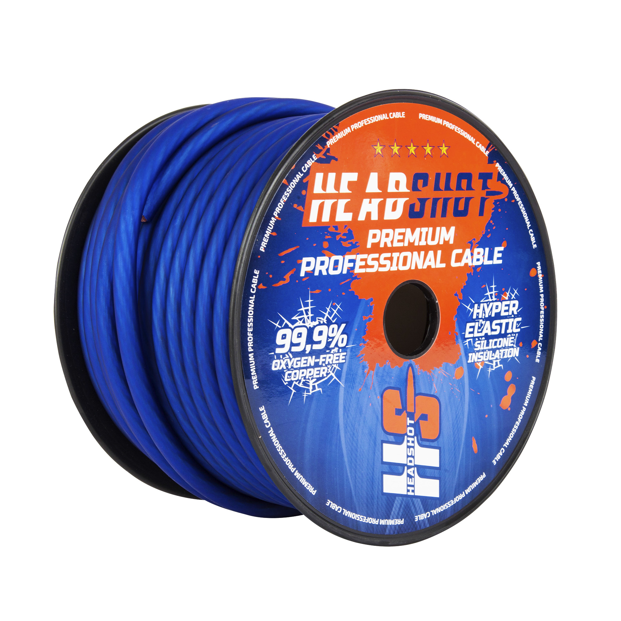 Силовой медный одножильный кабель HEADSHOT POFC 430B (4GA, 30м)