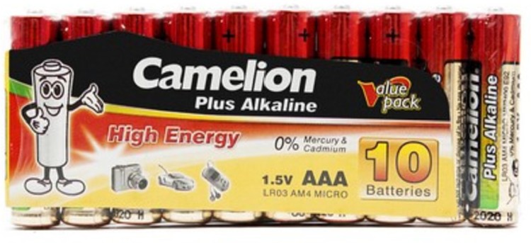 Батарейка  Camelion  LR03-SP10-DA  Plus Alkaline, AAA, 1.5V, 1150 mAh