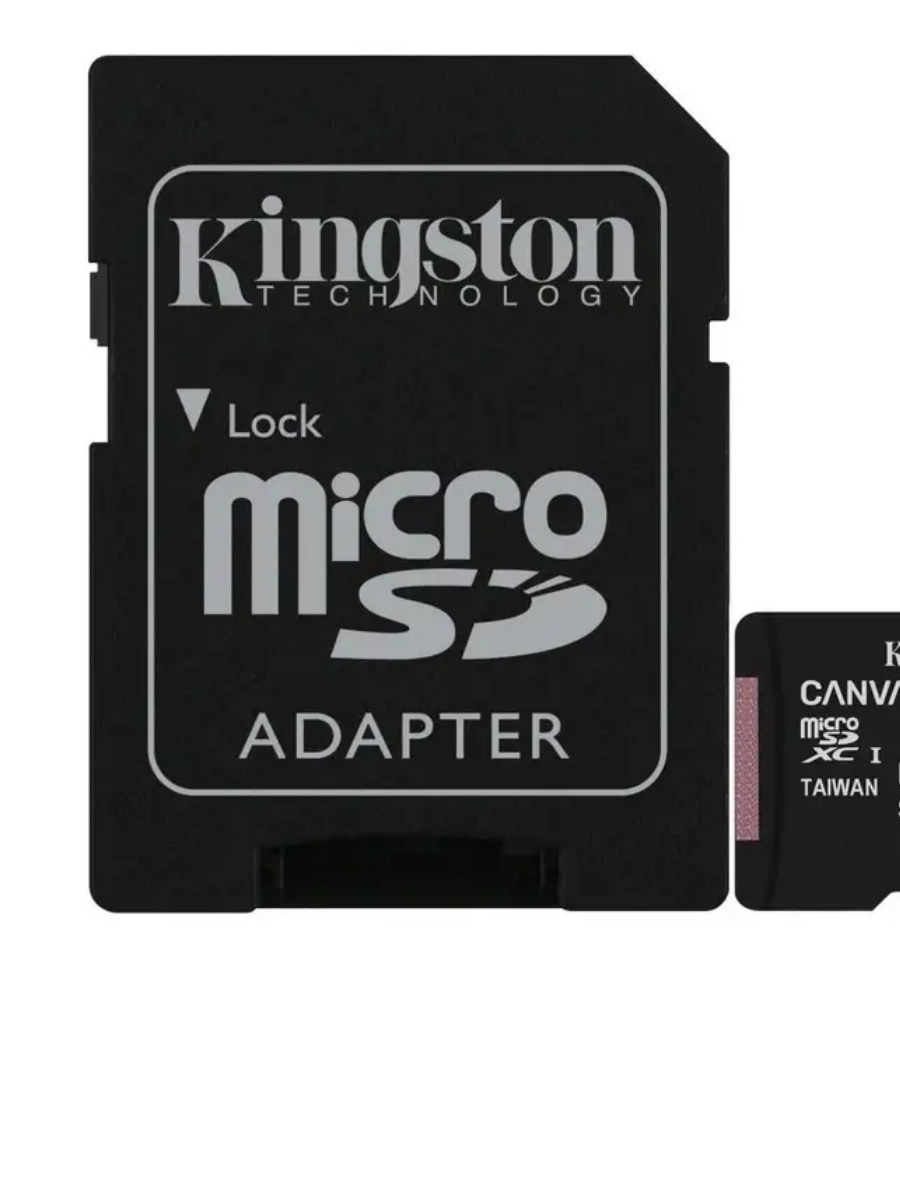 Карта памяти MicroSD 64GB Class 10 (UHS-1) KingstonSDCS2/64GBSP + адаптер